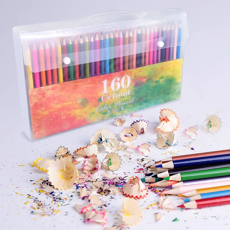 Billige Ccfoud 160 Farben Holz Farbige Bleistifte Lapis De Cor Öl Skizze Bleistift Für Schule Berufs Farbe Bleistift Zeichnung Kunst Liefert