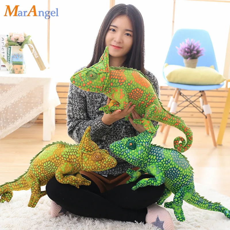 

1pc 80cm Simulation Chameleon lizard Doll Plush Toy Soft Stuffed Lifelike Pillow Trick spoof Cute Funny Gifts For Children Kids