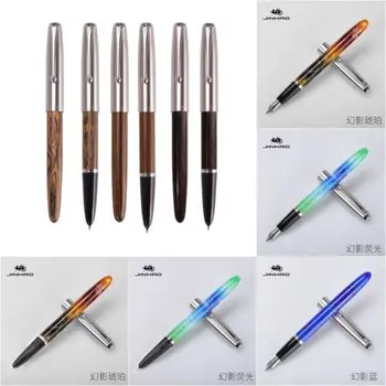 Jinhao 51A Acrylic/Wood Fountain Pen Ink Pen Calliggraphy Pens EF/F/Handmade Replacement Nib Stationery Office school supplies high quality jinhao 51a glass wood fountain pen luxury 0 38mm fine nib ink pens for writing school office supplies caneta