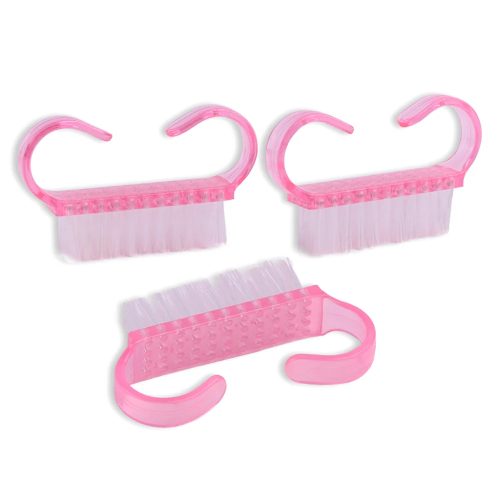 

Hot Sale Plastic Cleaning Brush Finger Nail Care Dust Clean Handle Scrubbing Brush Tool File Manicure Pedicure Brushes Nail Tool