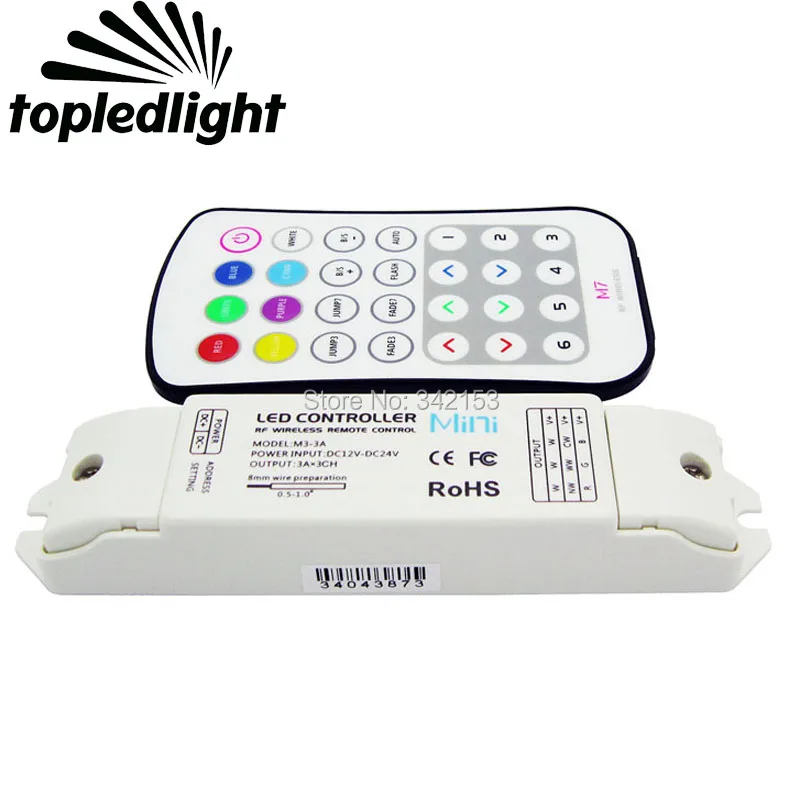 

RGB Colorful Led Strip Lights MINI LED RGB CONTROLLER + 28Key RF Wireless Remote Control M7 Portable Lighting Accessories