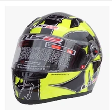 Free shipping new authentic helmet LS2 FF358 Black Warrior yellow motorcycle helmet motorcycle helmet full helmet sports car