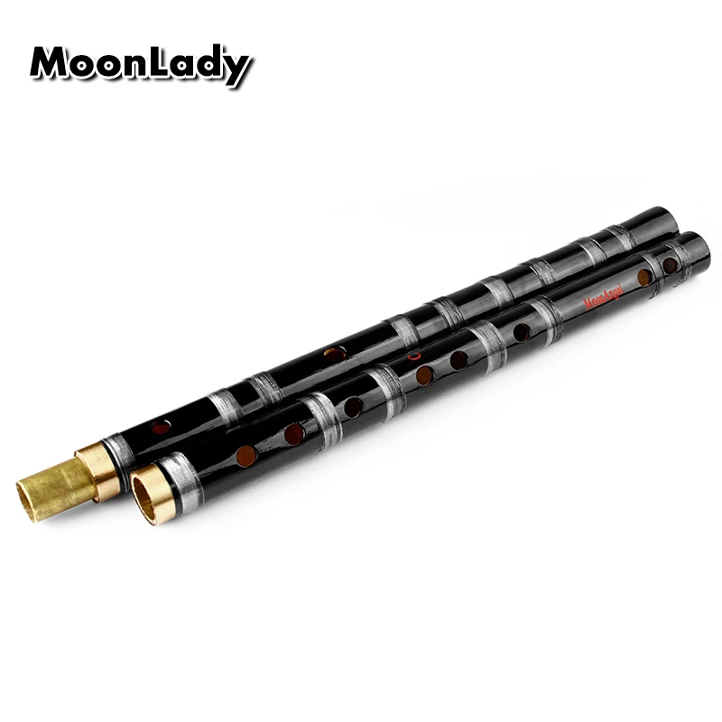 Черная бамбуковая флейта с красными линиями, музыкальные инструменты, китайский ручной работы, духовой инструмент, флейта