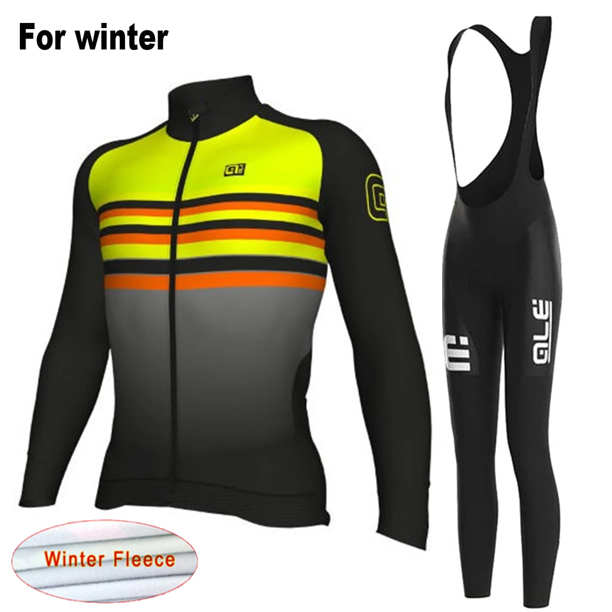 

Ale 2017 Winter Cycling Jersey Bib Set Thermal Fleece Warm MTB Bike Clothes Team Bicycle Clothing Suit
