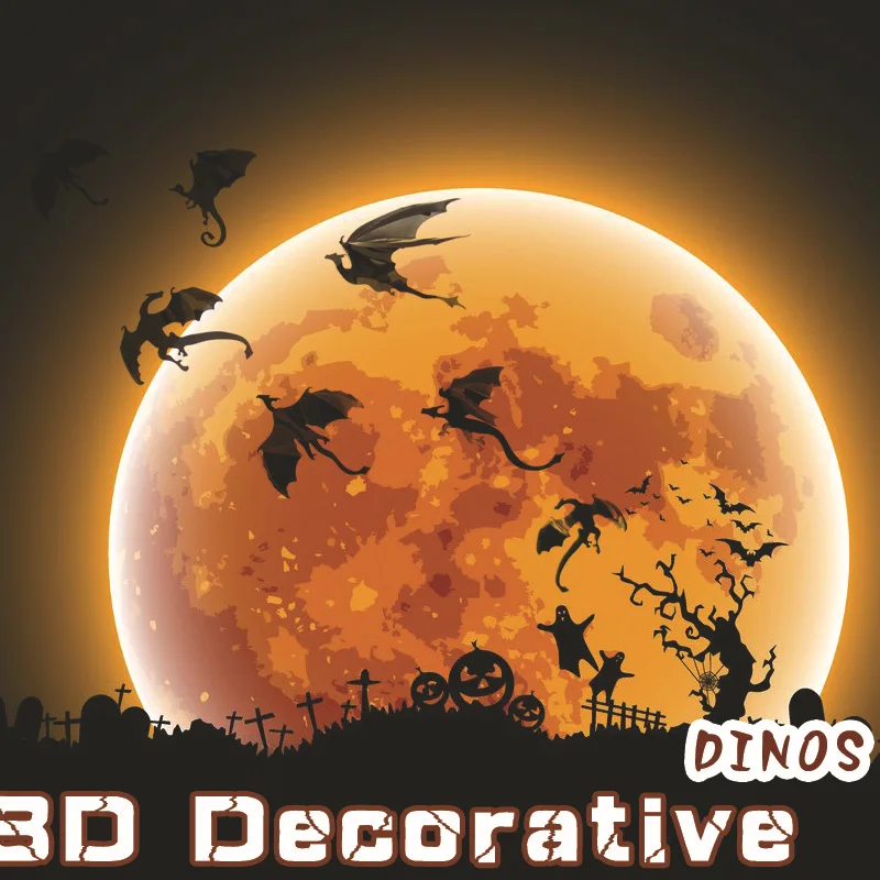 هالوين تحلق التنين الرعب 3D ملصقات الحائط مجموعة واحدة ومختلفة 7 قطعة نمط المنزل الديكور ملصقات الهدايا للأطفال هالوين تحلق التنين الرعب 3D ملصقات الحائط مجموعة واحدة ومختلفة 7 قطعة نمط المنزل الديكور ملصقات الهدايا للأطفال