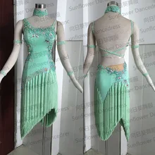 Новинка! латинские танцы платье, танго сальса самба платье, латинский танец одежда, ча-ча конкуренция латинские танцы одежда, подсолнечное платье для танцев