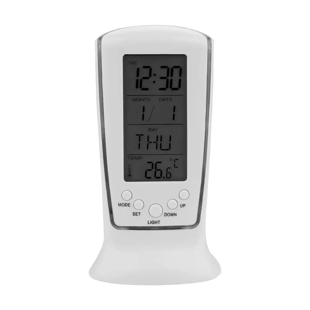 

Digital Back light LED Display Alarm Clock Snooze Thermometer Calendar