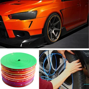 

8 m/Roll Car Wheel Hub Tire Sticker Auto Anti-collision Decorative Styling Strip Rim Protection Care Covers Moulding Line