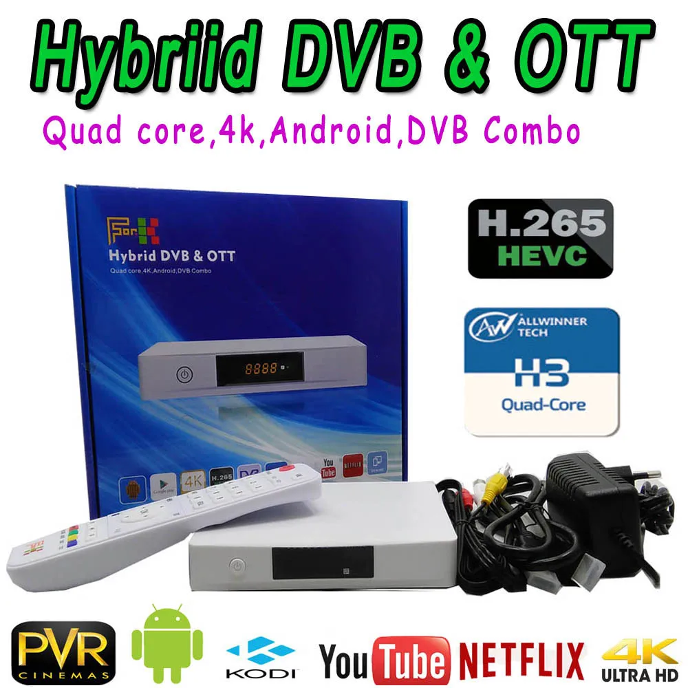 Digital Satellite Decoder Receiver Android Tv Box Support Dvbs2/dvbt2