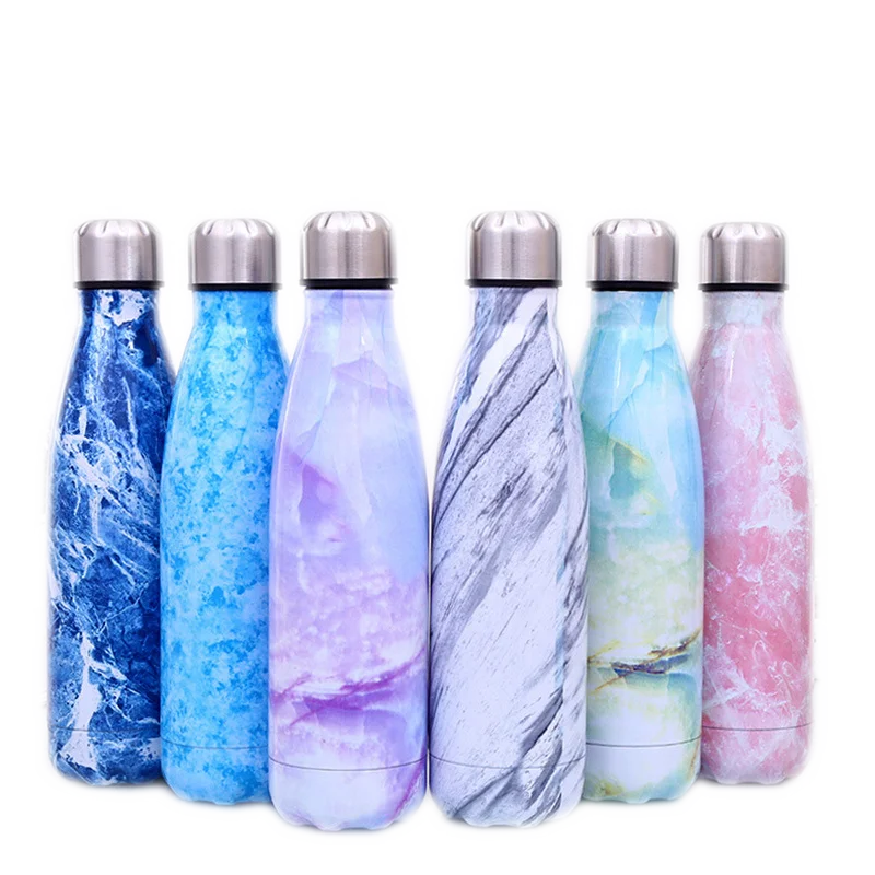 

Marble Texture Droplets Stainless Steel Double Wall Vacuum Jug Insulated Water Bottles Coffee Kettle Travel Drink Vacuum Flasks
