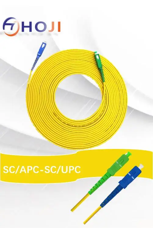 

1.5M 10 Pic alot SC/APC-SC/UPC Simplex 9/125 SingleMode Fiber Optic Cable Patch Jumper