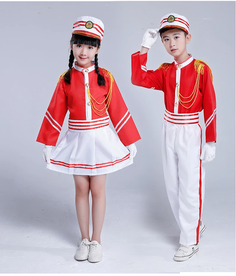 Children Young Pioneers Drummer Clothing Drum Team Uniform Children's