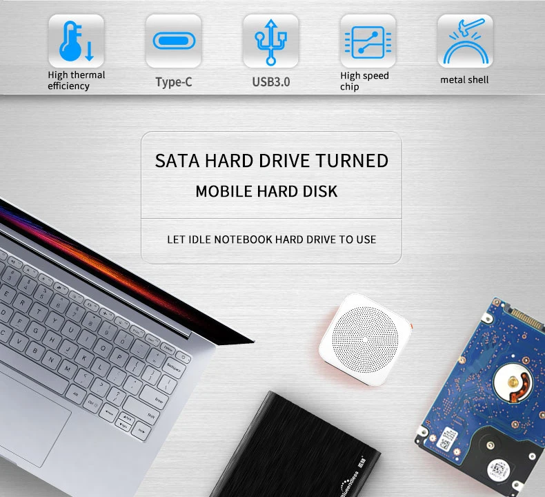 Blueendless USB жесткий диск Корпус чехол алюминиевый 2,5 'Sata USB 3,0 Hdd USB жесткий диск корпус Caddy Box HD док-станция