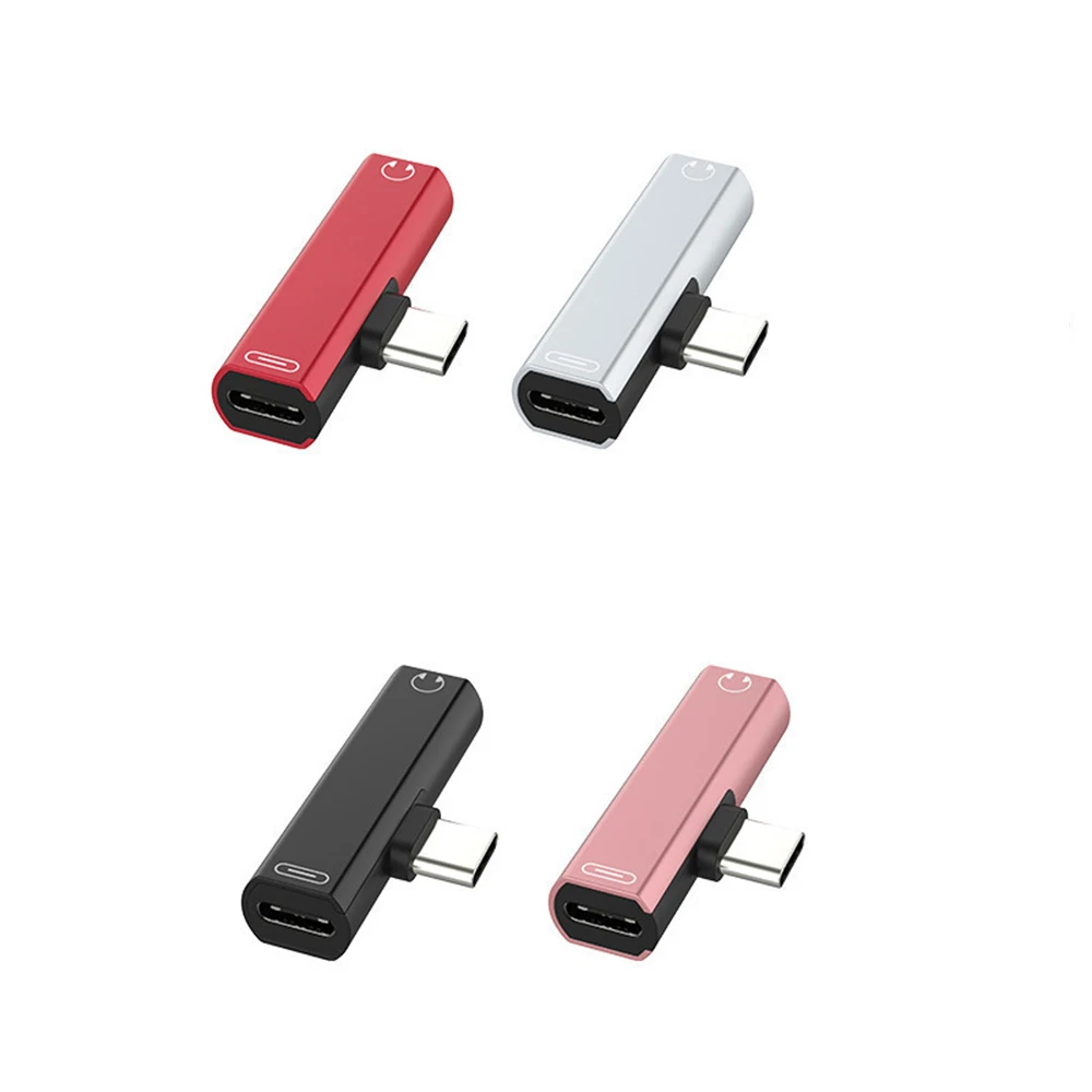 

Type-c Audio Adapter 2 in 1 Type-C to 3.5mm Jack Earphone converter Cable USB Charging Charge song for Xiaomi Huawei