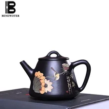 220cc Исин фиолетовый глина Чай горшок для отель Утварь природного сырья руды черный Чжу грязи Zisha горшок Чай церемонии PU er Чай Улун чайники