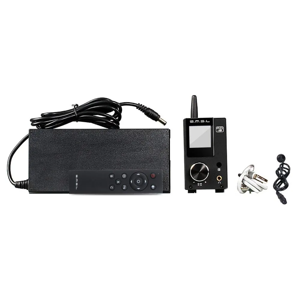 SMSL AD18 Hi-Fi аудио стерео усилитель с Bluetooth 4,2 поддерживает Apt-X, USB DSP полный цифровой усилитель мощности 2,1 для динамика