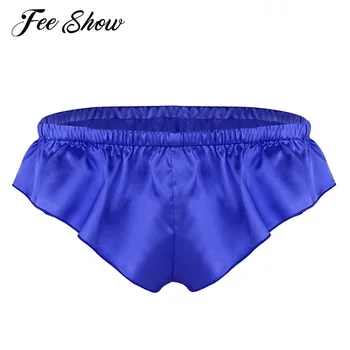 

Feeshow Men Gay Lingerie Brief Sissy Panties Men Underwear Shiny Soft High Cut Solid Color Bikini Thong Briefs Underwear Panties