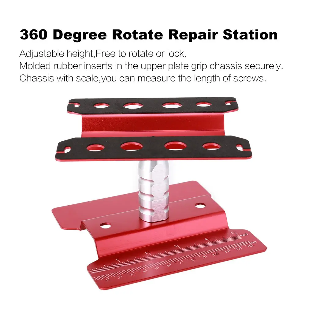 

360 Degree Rotate Repair Station Heightening Work Stand Assembly Platform for RC 1/8 1/10 Traxxas TRX-4 Axial SCX10 Tamiya HSP