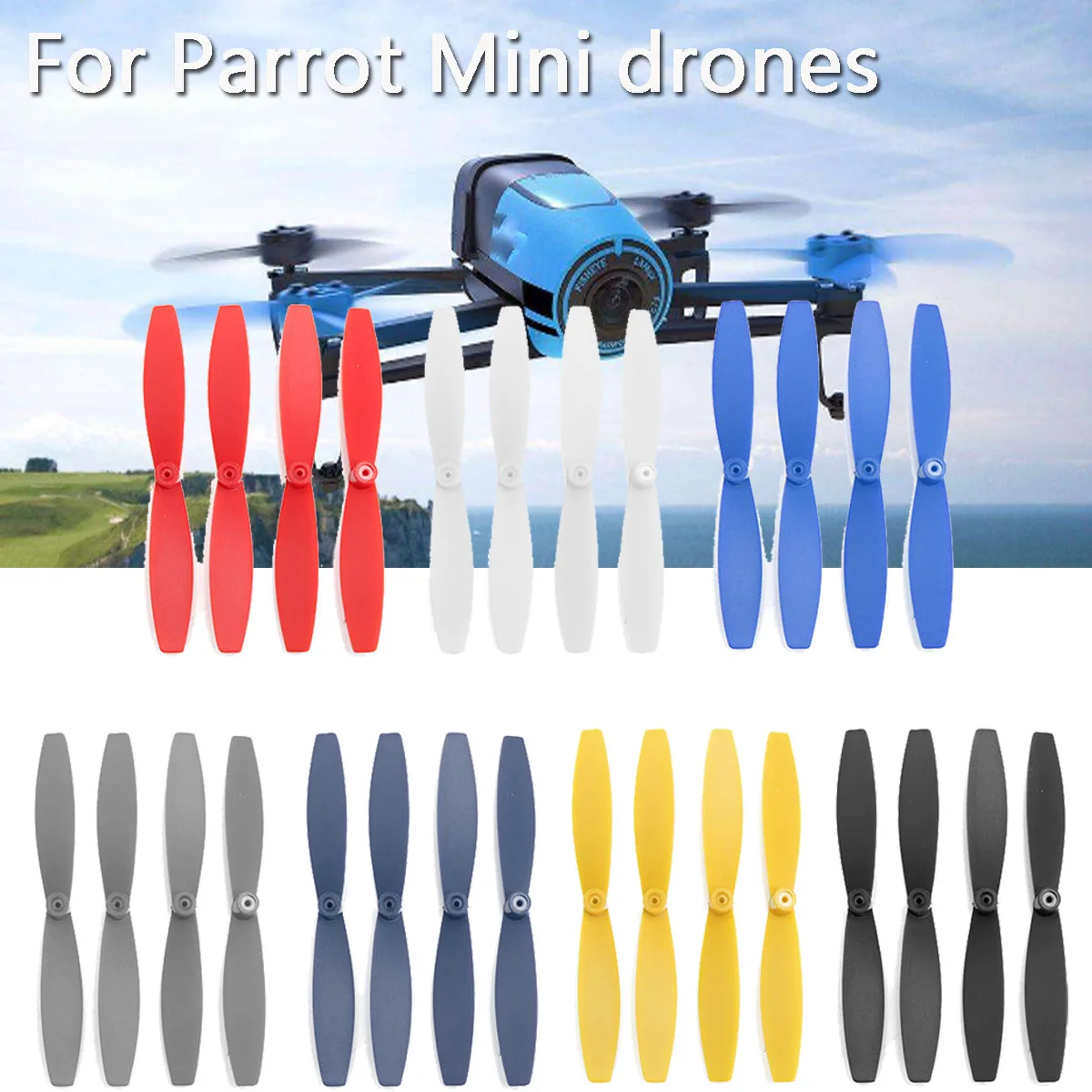 7Set 28PCS 6 2cm Propeller for Parrot Bebop 2 Blade Rotor Mini font b Drone b