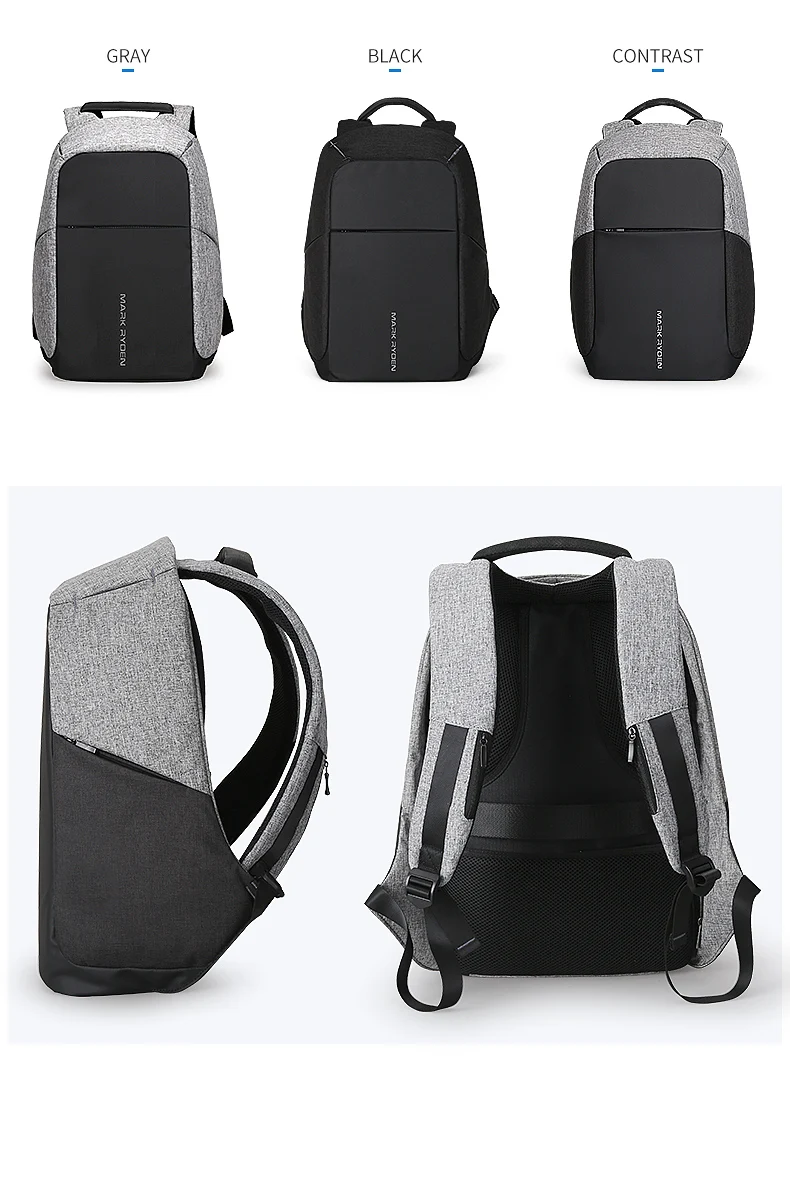 Multifunction USB charging Men 15inch Laptop Backpacks For Teenager Fashion Male Travel backpack anti thief Sadoun.com