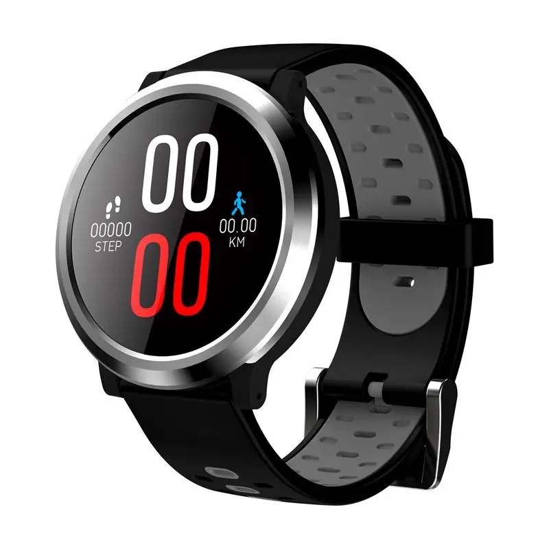 696 Q68 smart bracelet color screen UI with measuring pressure pulse meter watch support pedometer sleep monitor sports bracelet - Color: Black silicone strap