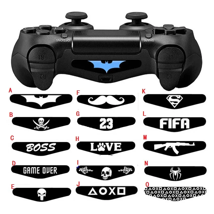 

YGCDO 2 PCS Custom Game Light Bar Stickers Decal Led Lightbar Film For Sony PS4 Playstation 4 Dualshock 4 Controller