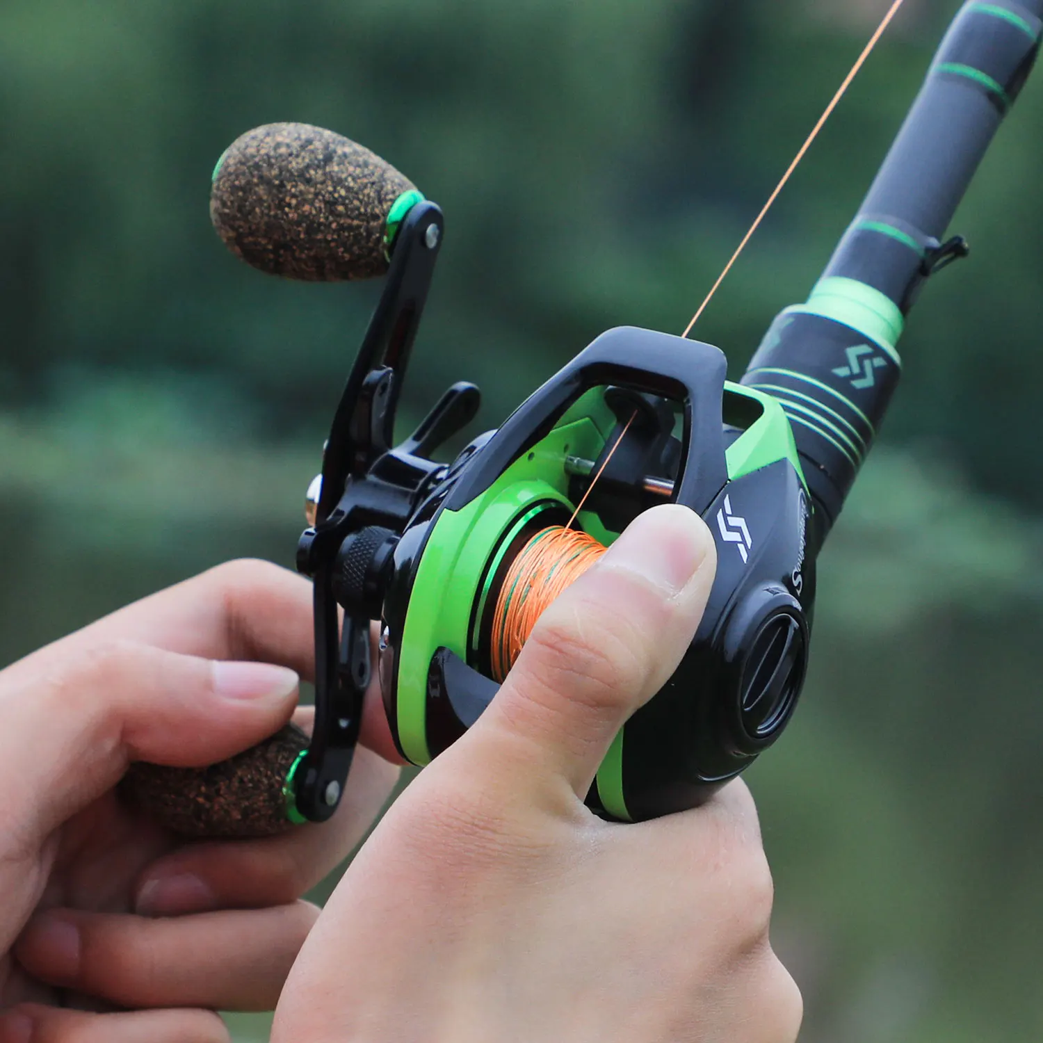 Sougayilang 1.8M 2.1M Casting Fishing Rods with 12+1BB 7.2:1 Baitcasting Reel Combo for Travel Freshwater Saltwater Fishing