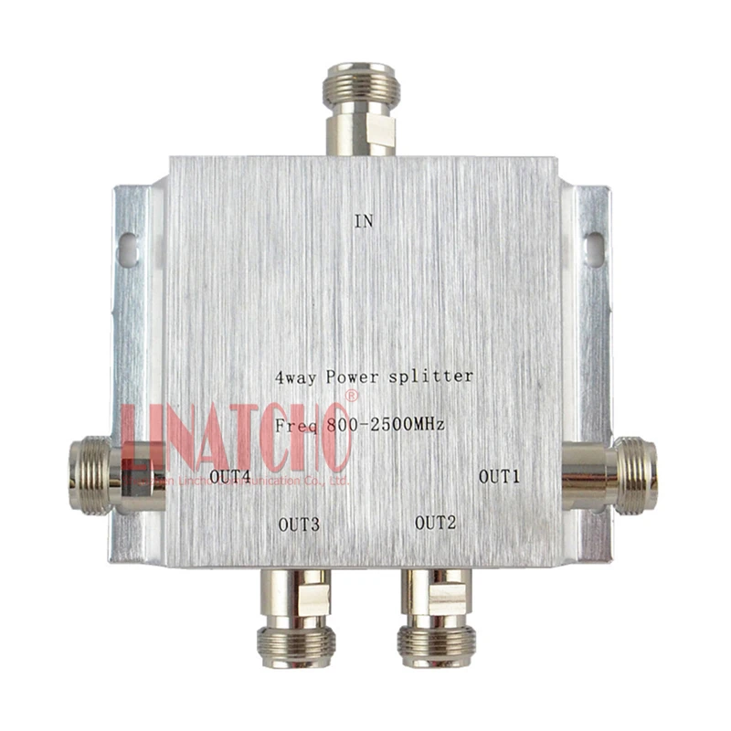 4 ways N female type GSM 3G 4G WIFI 800-2500MHz signal booster repeater Microstrip power splitter divider