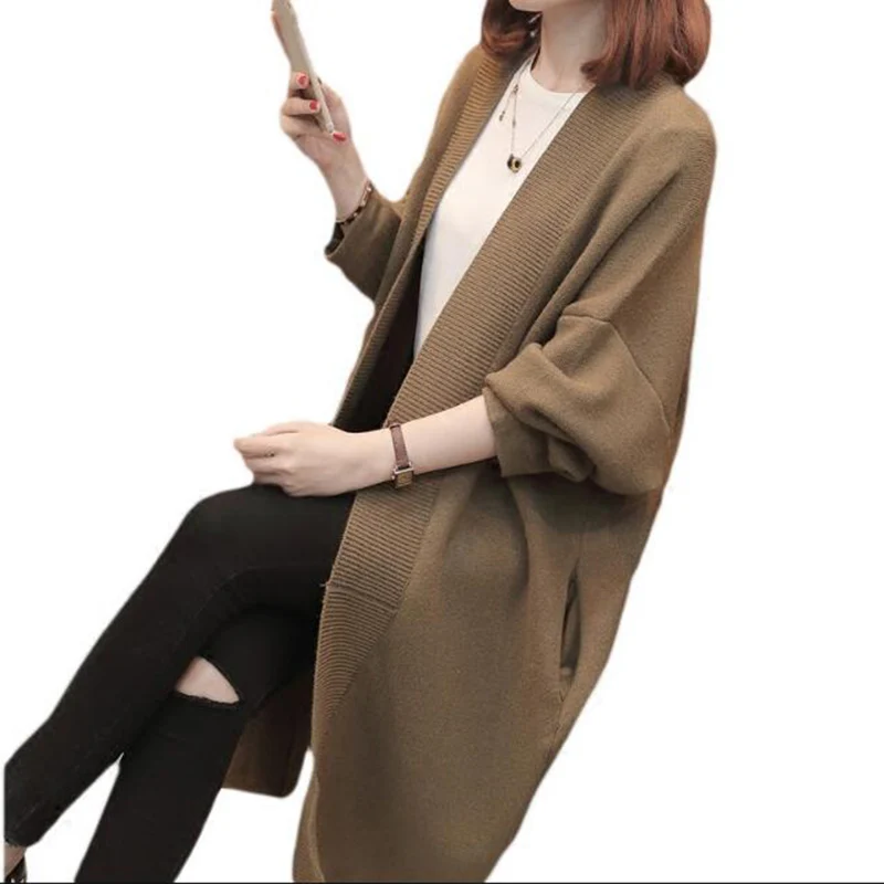 ^*Best Offers Women's Autumn Winter Cardigan Sweater and Long Sections Wool Sweaters 2018 fashion loose Knitted Cardigan coat femme ^*Best Offers Women's Autumn Winter Cardigan Sweater and Long Sections Wool Sweaters 2018 fashion loose Knitted Cardigan coat femme