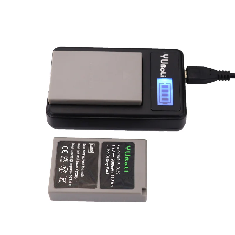 2x2000 mAh bateria BLS50 BLS-5 BLS5 батарея+ lcd USB зарядное устройство для Olympus OM-D E-M10, ручка E-PL2, E-PL5, E-PL6, E-PM2, стилус 1