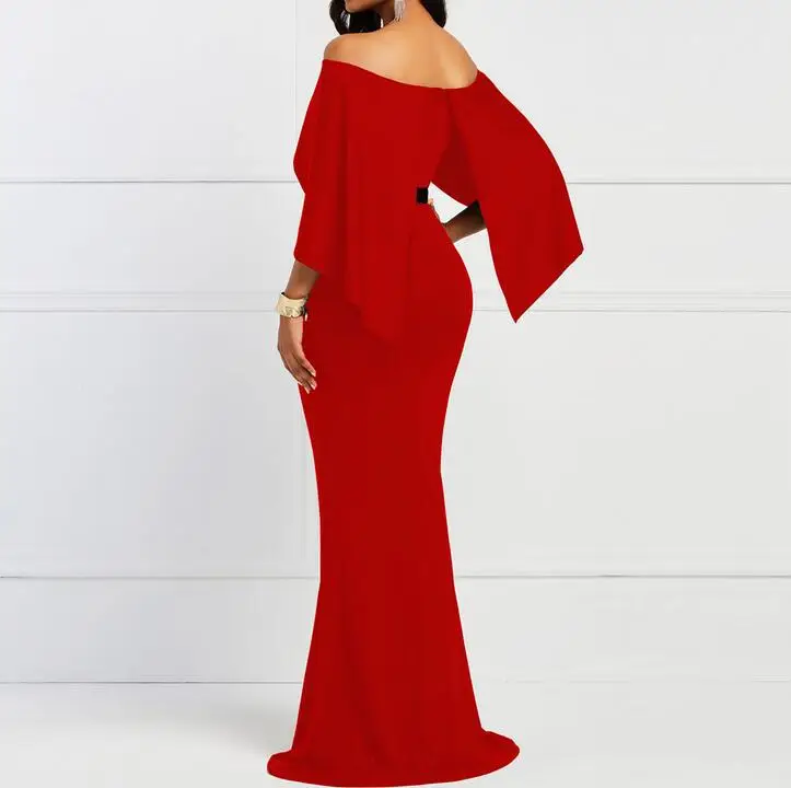 U-SWEAR от shгромче женское платье Элегантное роскошное вечернее рождественское сексуальное плюс размер тонкое женское длинное Макси платье