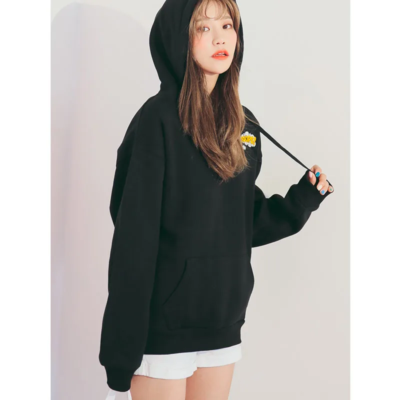 Sweet hoody women cotton all-match harajuku kawaii pink coat hooded sweatshirt female tops cute plus size loose pullovers girl Hoodies