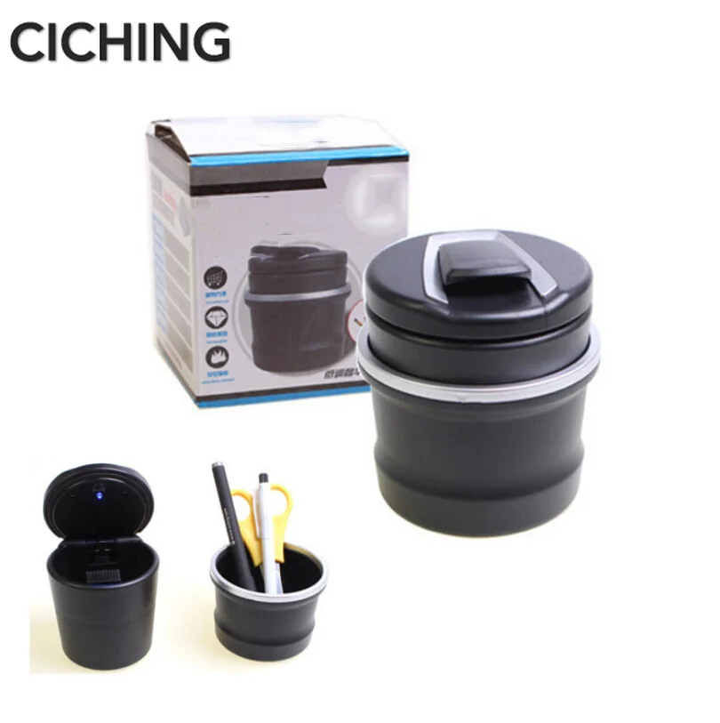 

2017 Hot Selling LED Portable Car Truck Auto Ashtray Holder Cup Black for Mazda 2 3 5 6 CX5 CX7 CX9 Atenza Axela Accessories
