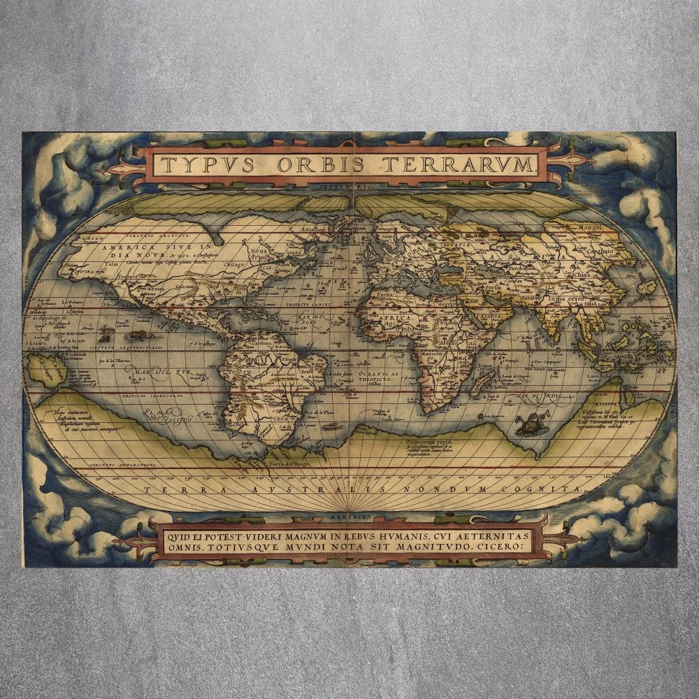 print frame inch for 12x16 World Print Painting Art Canvas Old Poster School Wall Map
