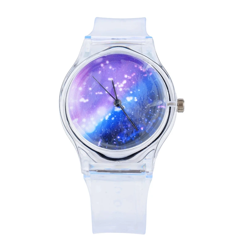 

Fashion Transparent Clock Silicone Watches Women Casual Sport Novelty Crystal Ladies Wristwatches Watch Cartoon reloj mujer