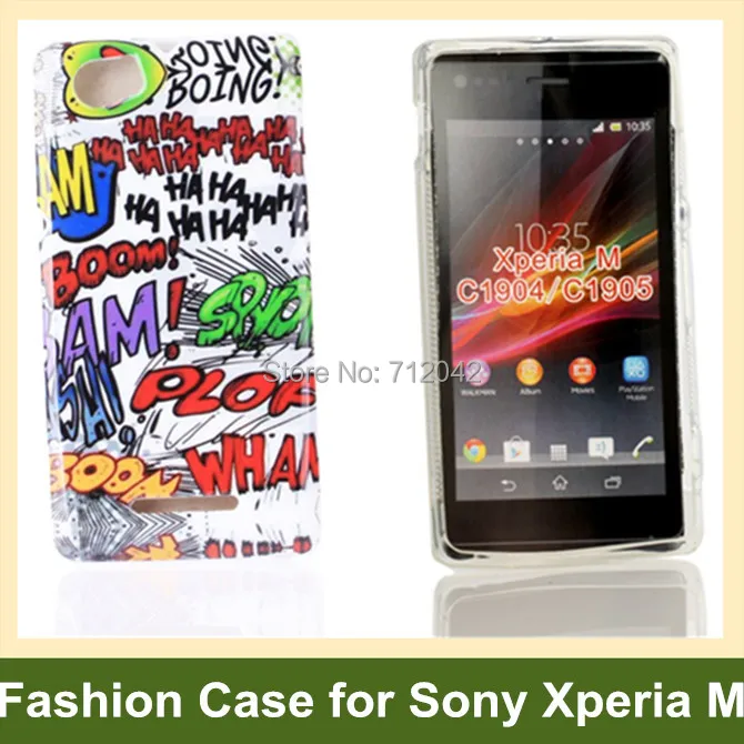 OEEKOI Haha мягкий гелевый Чехол из ТПУ с принтом граффити для Sony Xperia M C1904 C1905