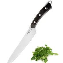 TUO Cutlery Универсальный нож кухня 440 японская сталь острое Лезвие Sharp Серии Hacker 6 Дюймов Ebony рукоятка