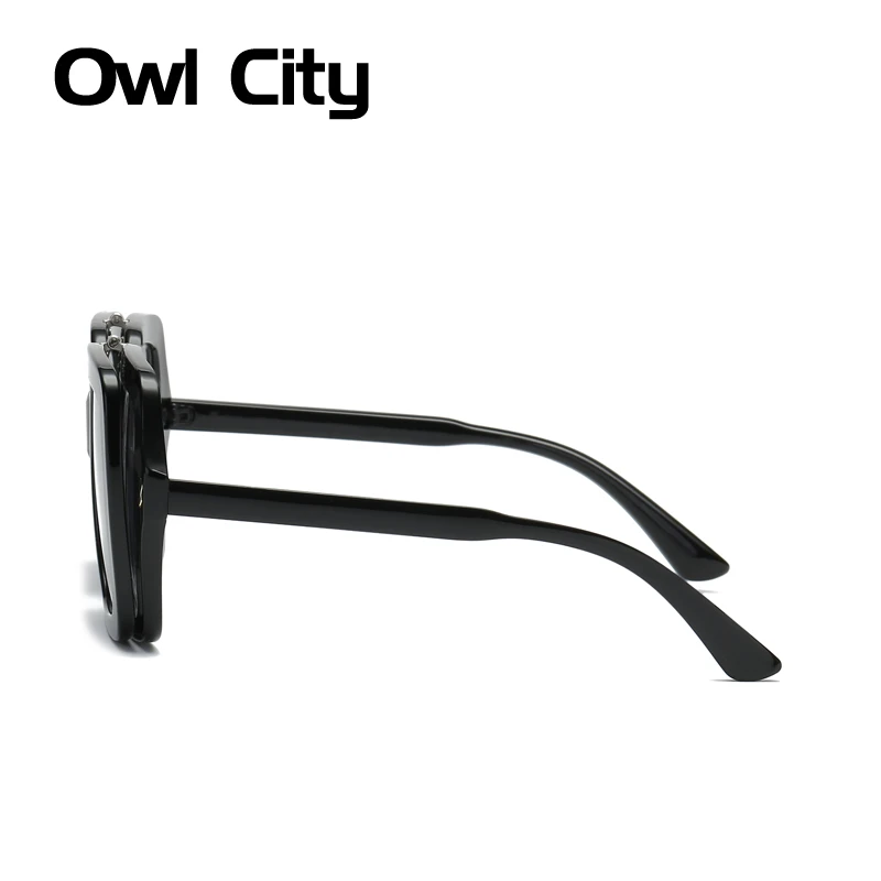 Сова город винтажные Квадратные Солнцезащитные очки для женщин негабаритных солнцезащитных очков роскошные большие Дамские очки Большая оправа для женщин s Оттенки UV400