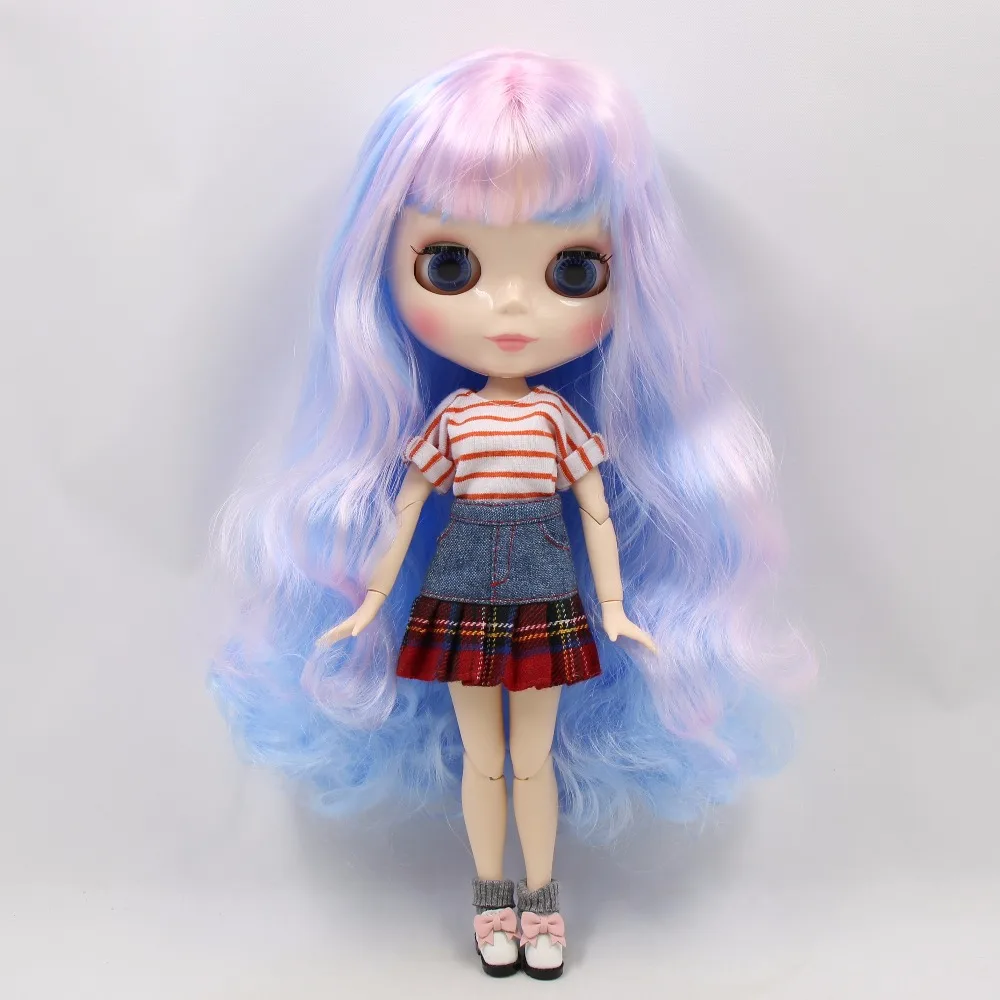 Ледяная кукла DBS Blyth 1/6 bjd розовый микс синий волос белая кожа сустав тела