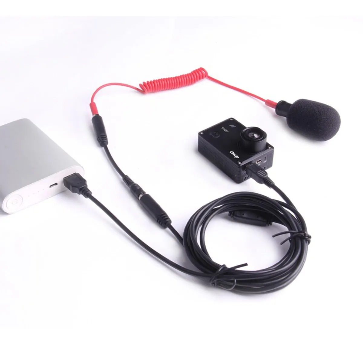 Внешний микрофон и зарядный кабель Mini USB 3 5 мм для GITUP GIT2/GIT2P 2 в 1 кабель|2 usb cable|usb