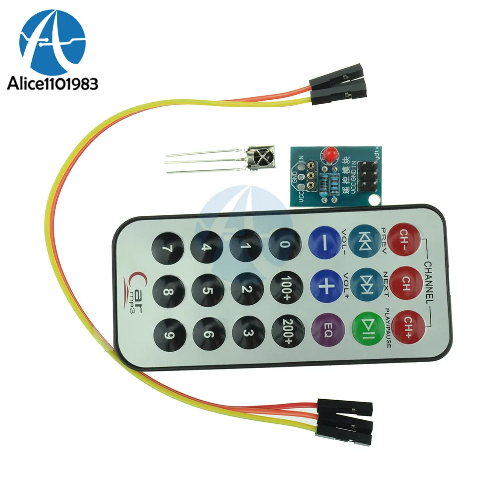 

HX1838 5V Infrared Remote Control Module IR Receiver Module DIY Kit with external microcontroller I/O port Remote Control Module