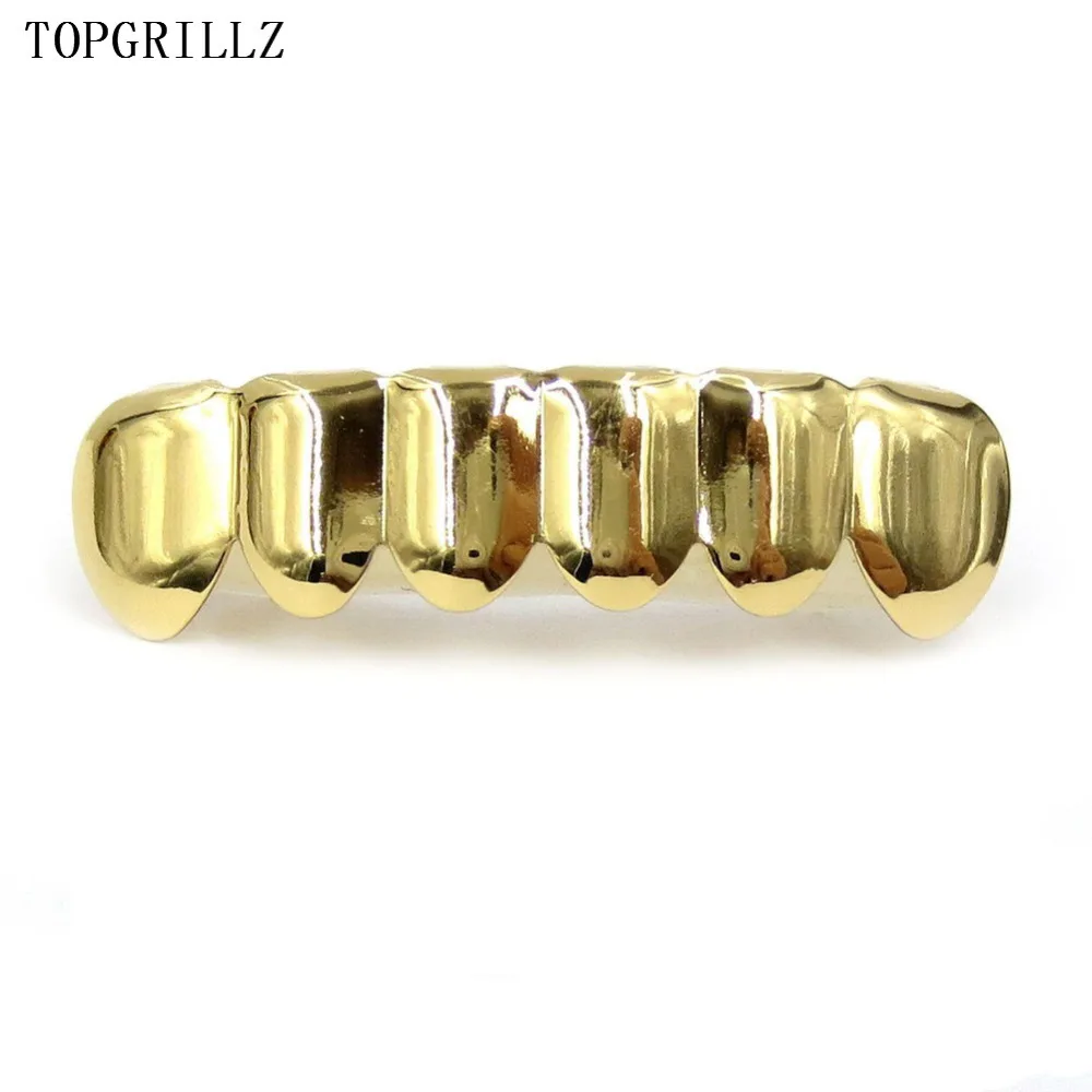 Set Grillz Hip Hop In Lega Oro/Argento – Denti Finti Regolabili Per Superiori E Inferiori, Accessorio Moda Per Feste E Concerti