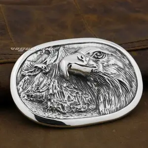 Image for LINSION Huge Heavy 925 Sterling Silver Solid Eagle 