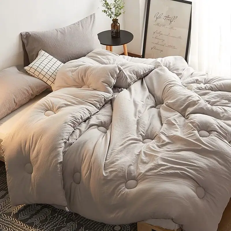 

2019 New winter comforter thicken quilted quilts home bedding comforter printed bedroom keep warm autumn duvet with filling