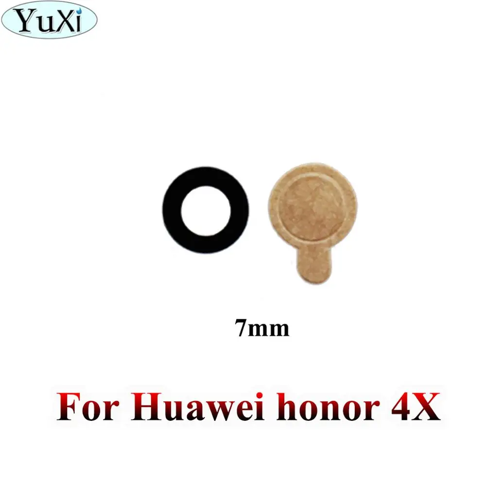 Юйси для huawei Honor 7C 7i 7A 6x 6A 5C 5x 4A 4x 3C 6 V8 V9 8x10 6 Plus играть стеклянный объектив задней камеры с помощью клейкой Стикеры - Цвет: Honor 4X