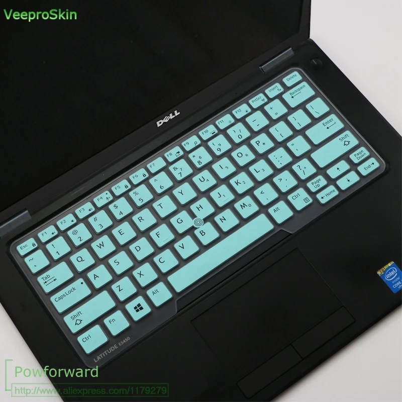 Силиконовая клавиатура для ноутбука кожного покрова для ноутбука Dell Latitude 7490 3340 E3340 5480 5490 E5490 E5491 E5450 E5470 E7450 E7470 7480 E7480 - Цвет: whiteblue