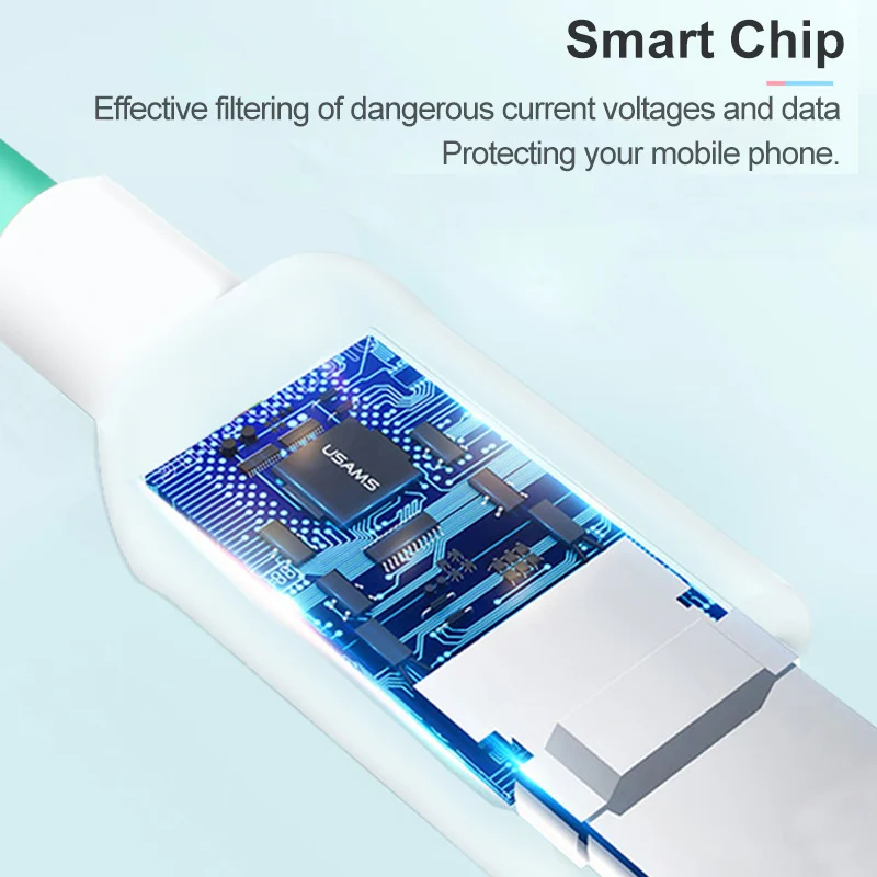 الهاتف المحمول الكابلات ل فون Xr XS ماكس X ، USAMS المصغّر USB كابل شاحن مزامنة USB C نوع-C نوع C لسامسونج هواوي سلك الحبل