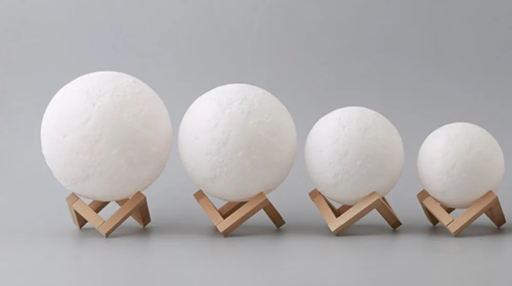 different size 3d print moon lights