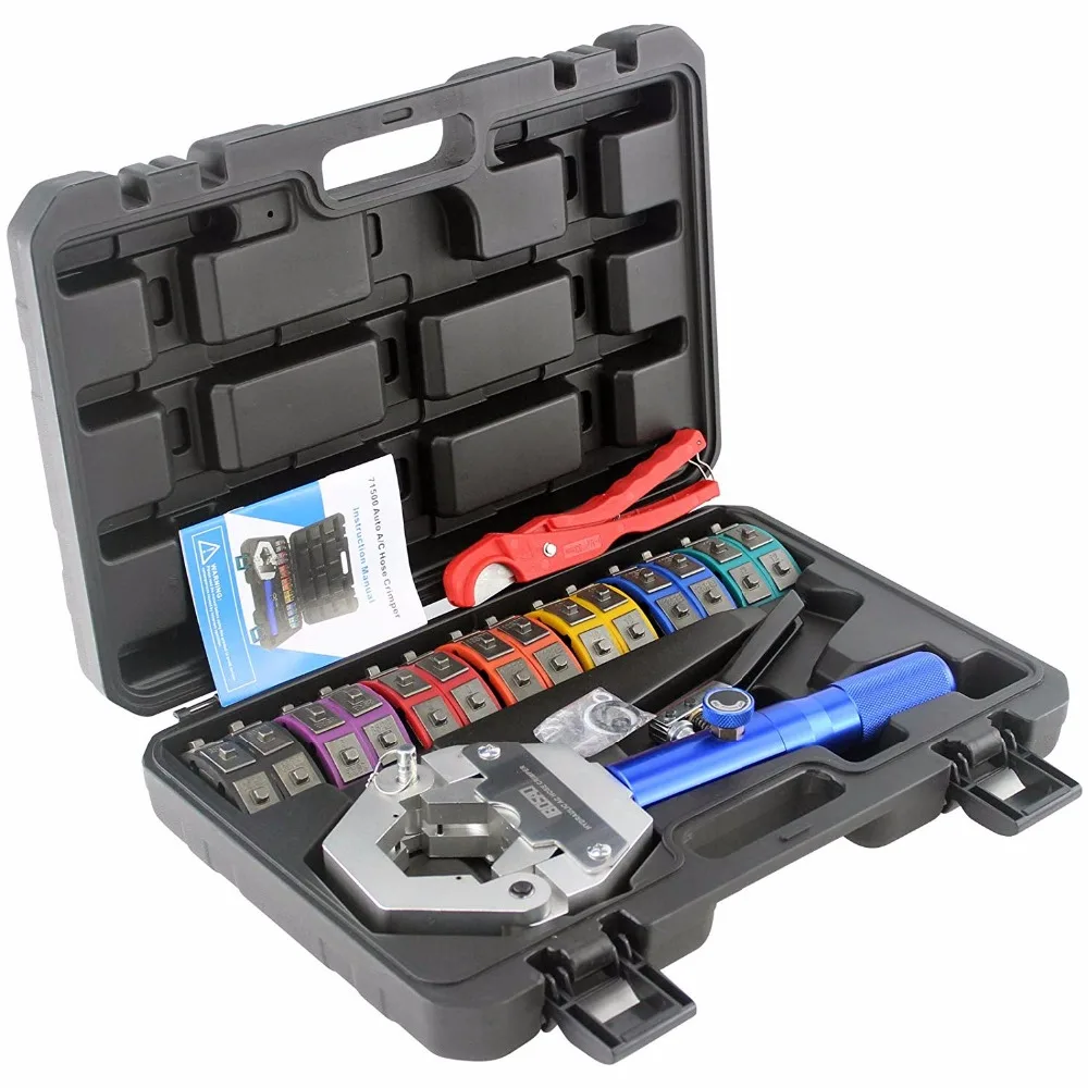 Mastercool Manually Operated 71550 A/C Hose Crimper Tool Kit 