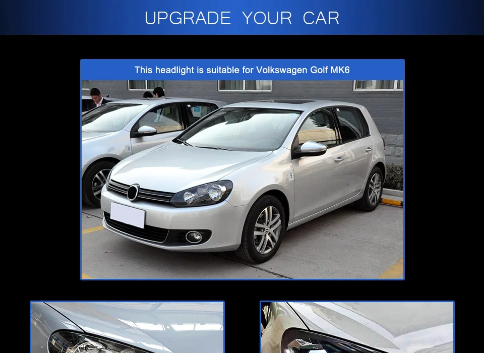 AKD автомобильный Стайлинг Головной фонарь для VW Golf 6 фары 2009-2012 Golf 6 светодиодный фонарь Golf6 R20 светодиодный DRL HID передняя лампа аксессуары